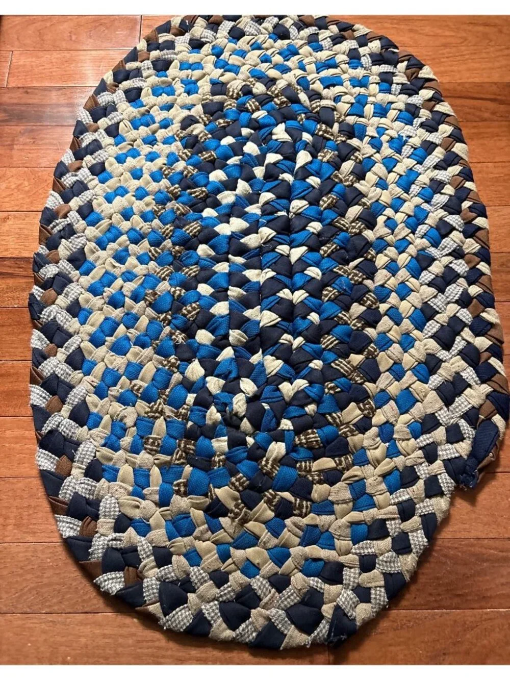 Braided Fabric Oval Rug 28x19